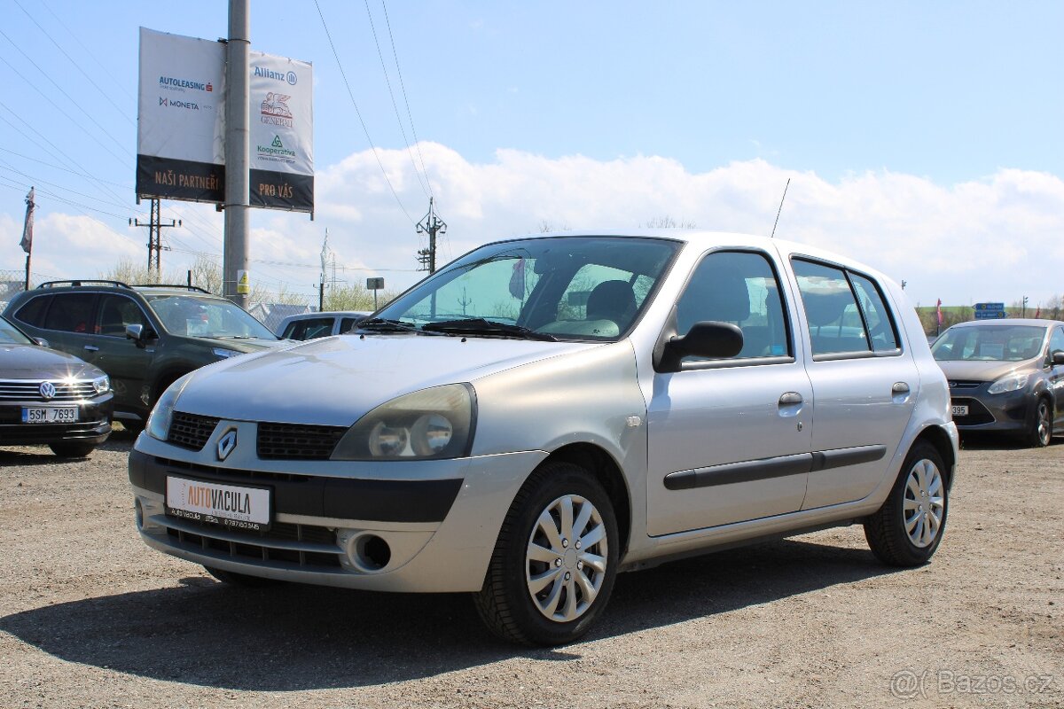 Renault Clio 1,2i 43KW, KLIMA, ČR, 102.871 km, r.v. 2006