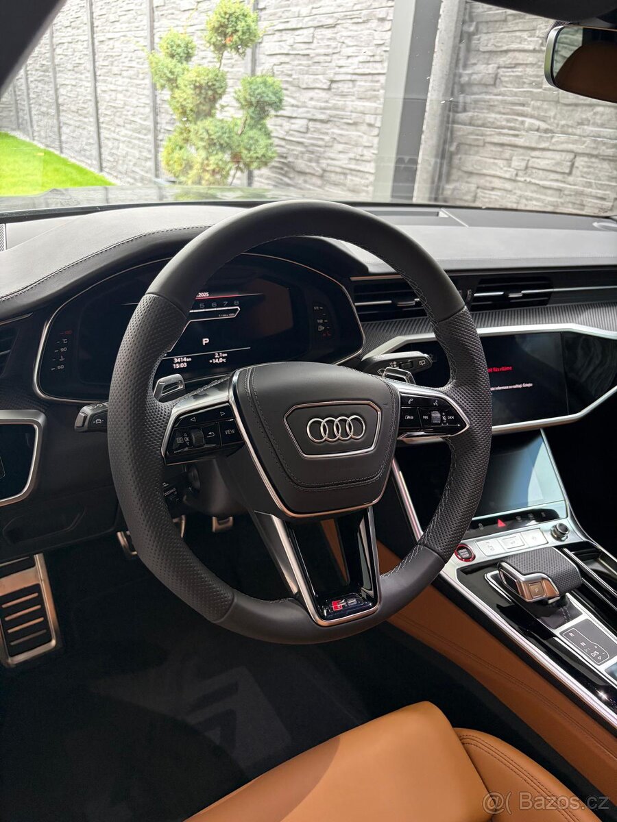 Kožený volant Audi RS6 a kryt řadící páky