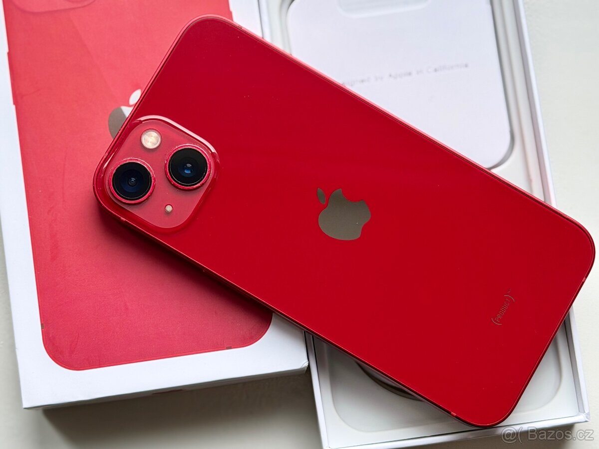 iPhone 13 Red BATERIE 100% TOP