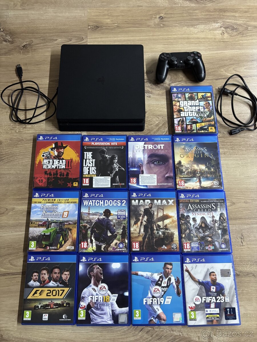 Playstation 4 Slim 1 TB + hry