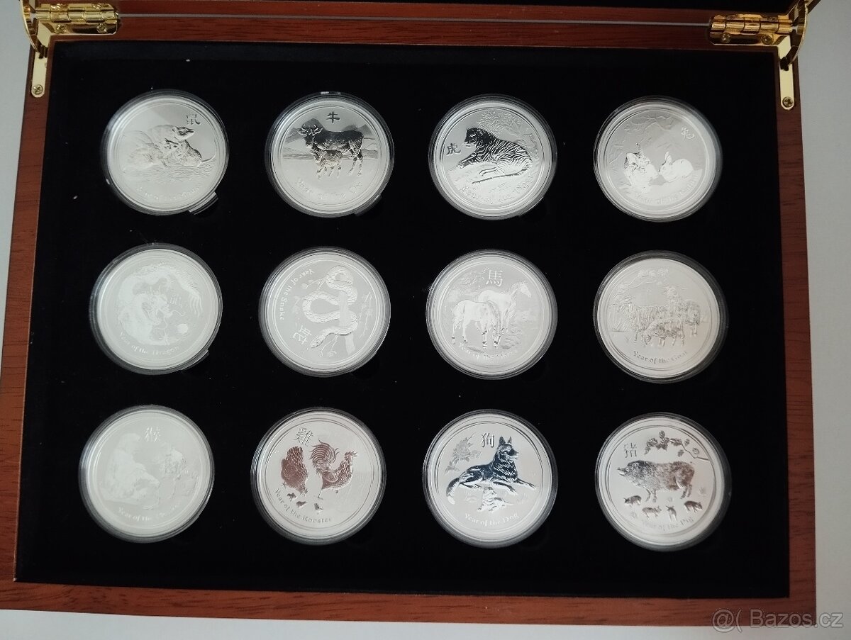 Stříbrné mince II. Lunární série v originální etui