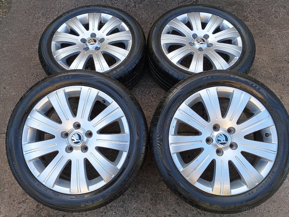 Originál disky Škoda Superb II 5x112 R17 Flash