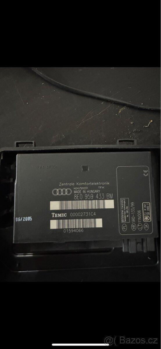 Komfortní jednotka Audi A4/S4 B6/B7
