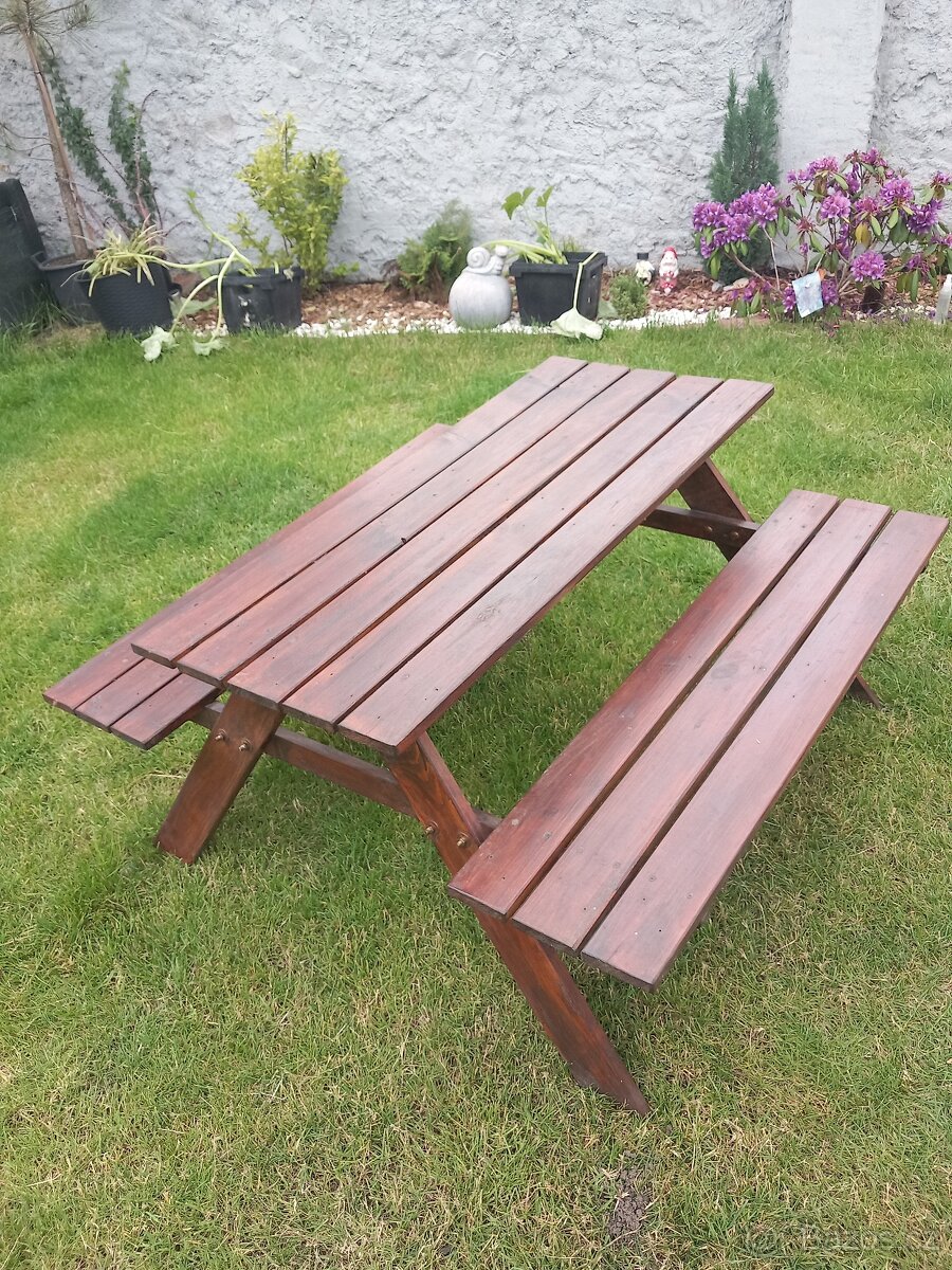 Dětský zahradní set lavice se stolem