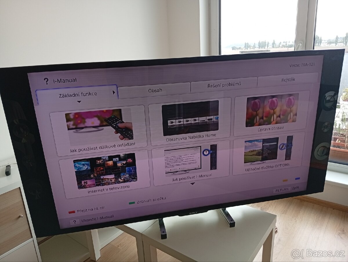 sony bravia kd-65x9005a 4K smart, vada obrazu horizont cary