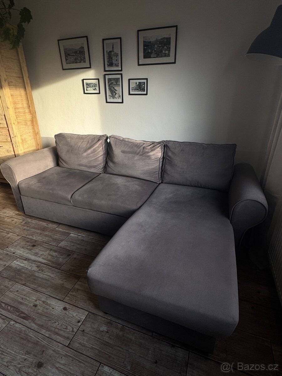 Rohová rozkládací sedací souprava