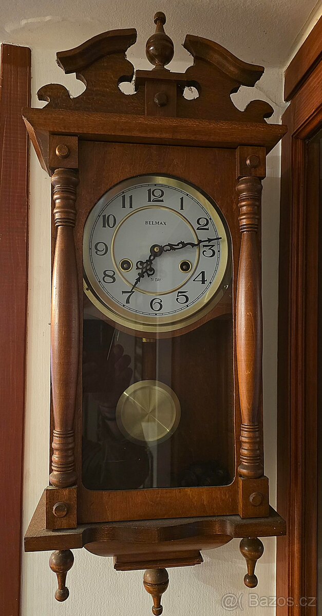Belmax vintage nástěnné, kyvadlové hodiny