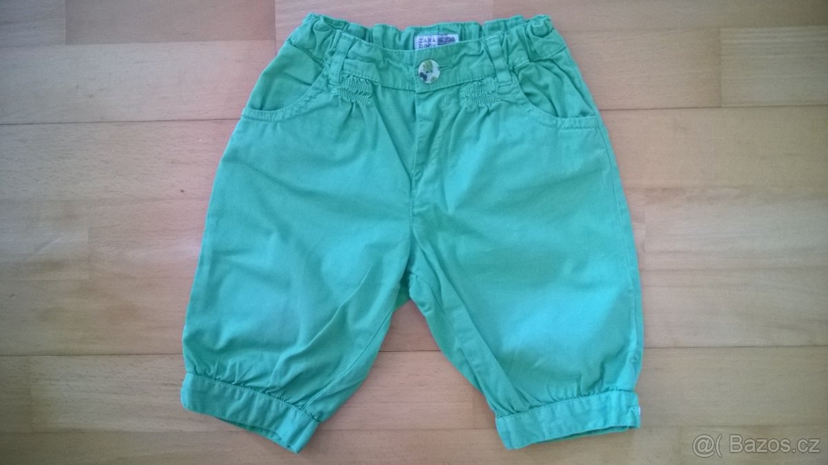Zelené capri kraťasy Zara Baby vel. 86-92