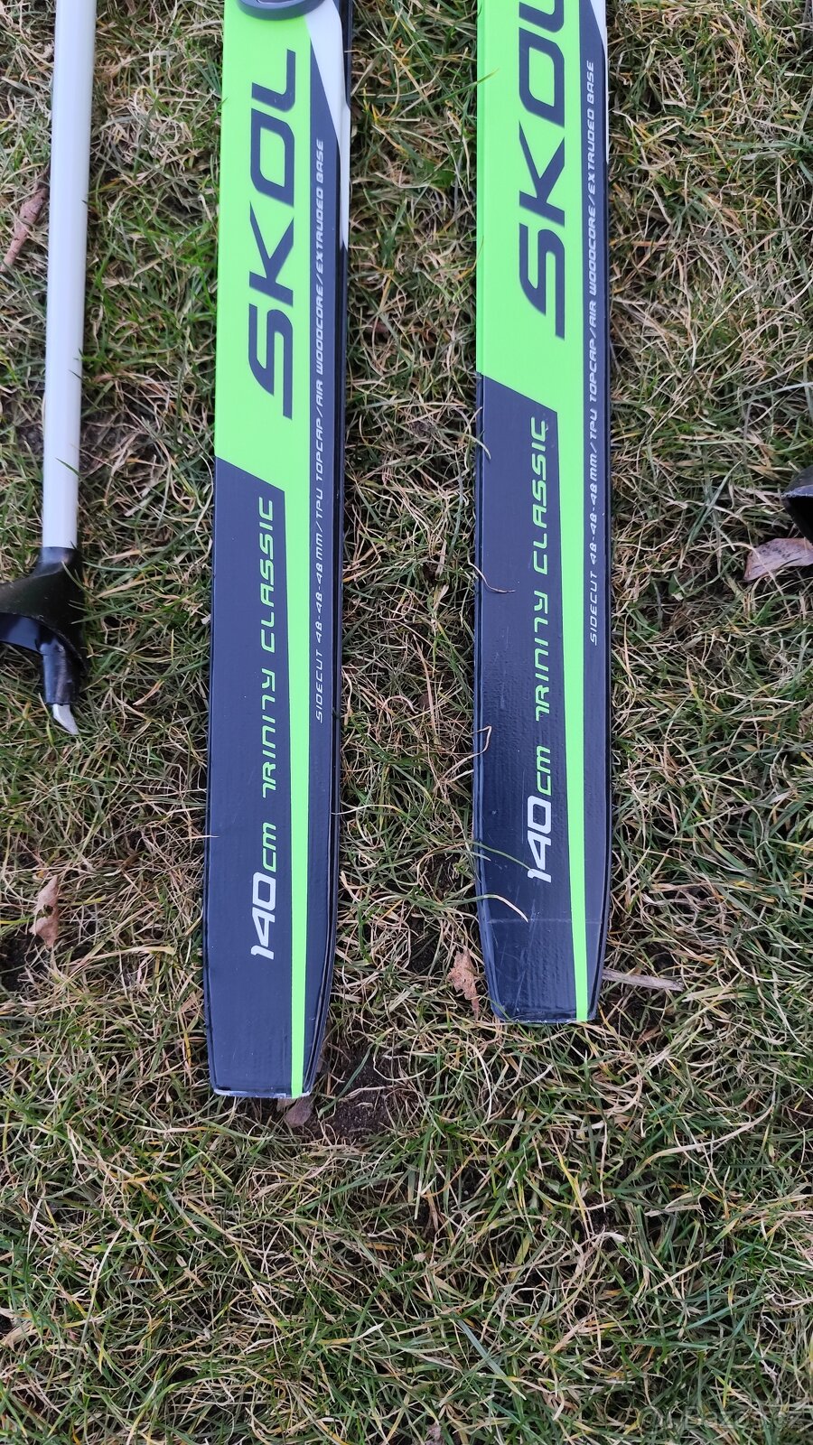 Dětské běžky 140cm+vázání, hole 115cm