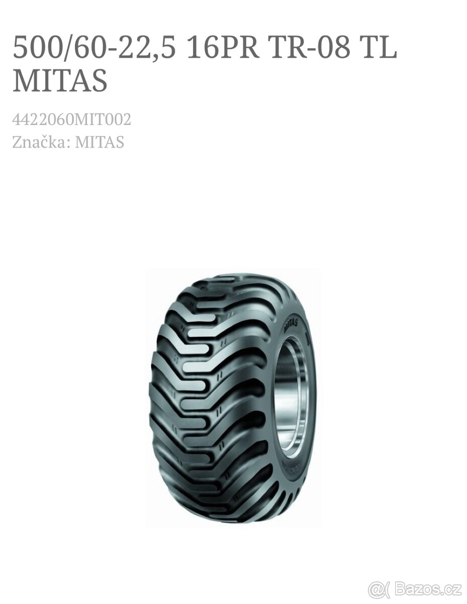 P 500/60 R22,5 TR08 MITAS