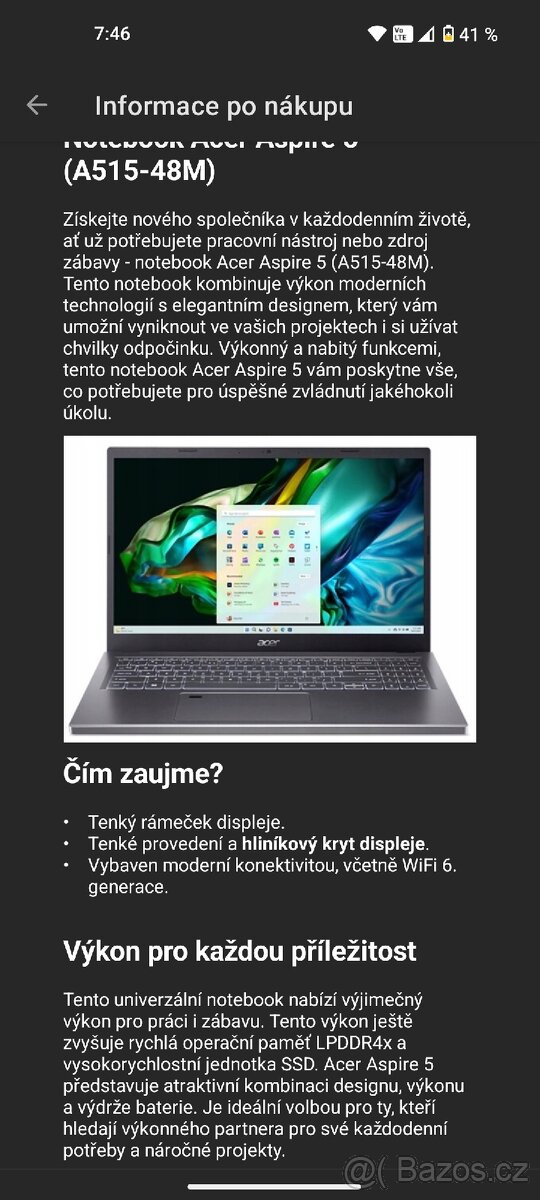Notebook Acer Aspire 5 (A515-48M)