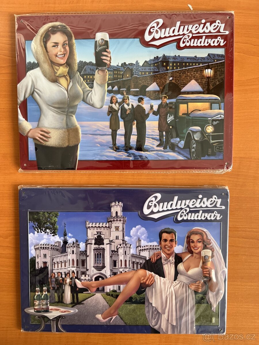 plechová tabule Budweisser Budvar