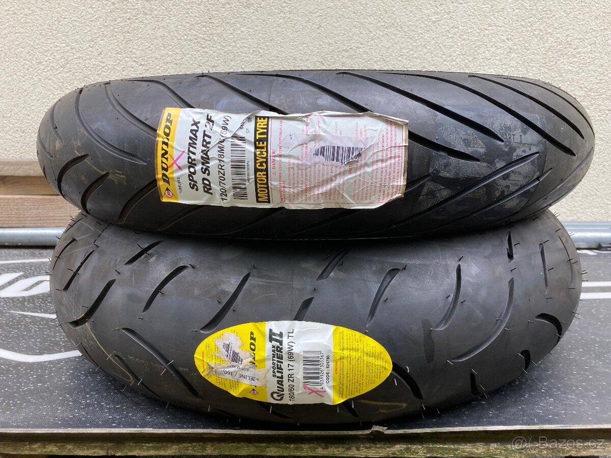 Motopneumatiky Dunlop 120/70ZR18 a 160/60ZR 17