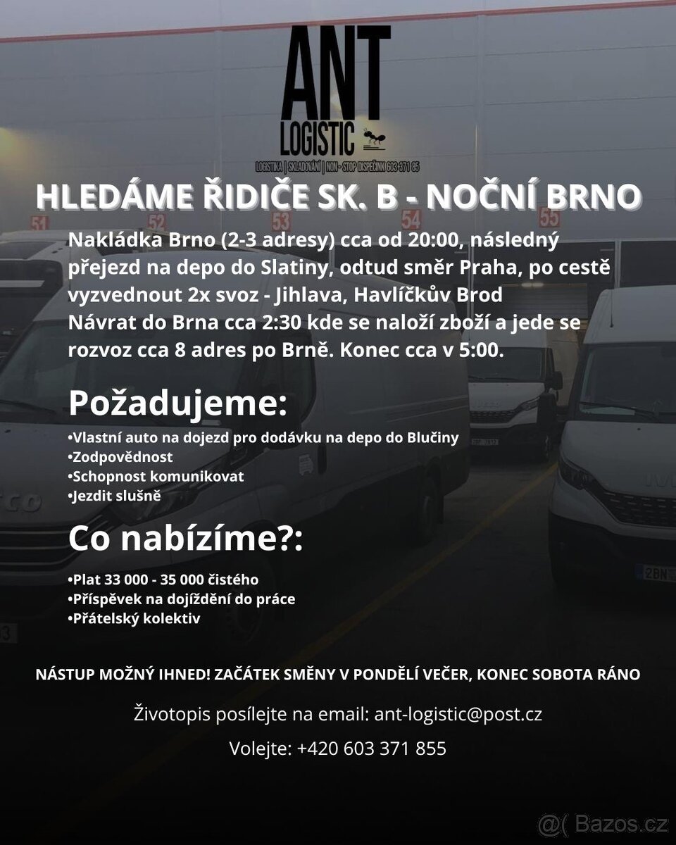 Hledám řidiče SK.B - Brno