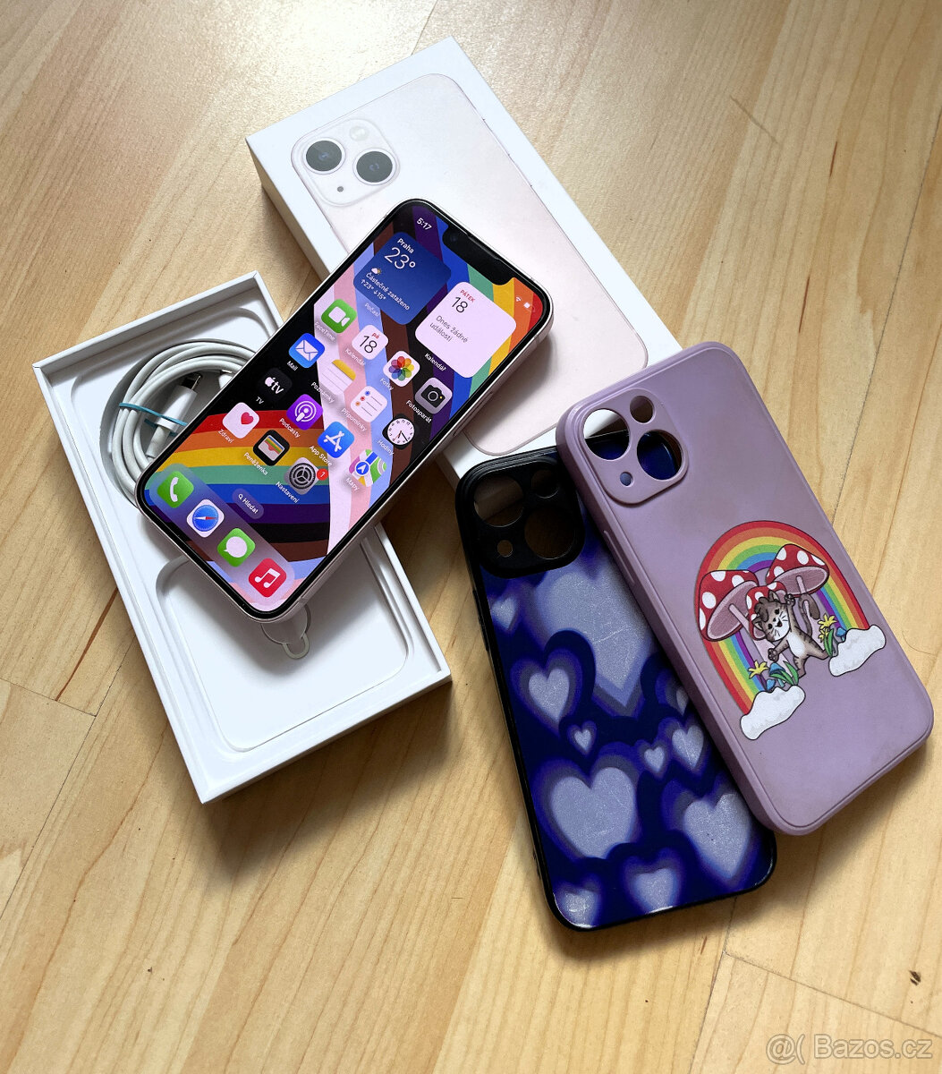 Apple Iphone 13 mini 128GB růžový / krásný stav /
