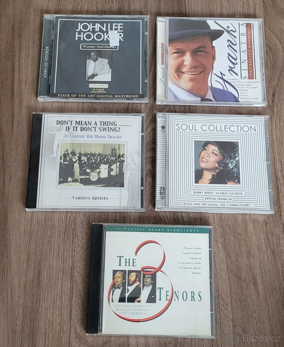 CD - Frank Sinatra, John Lee Hooker, 3 tenoři