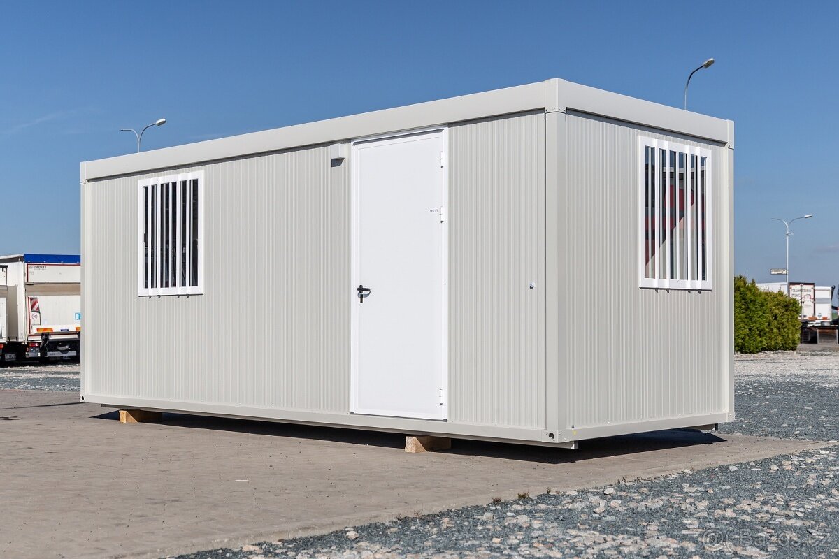 Kancelářkská obytná buňka - 2 místnosti, rozměr 6.1x2.4m