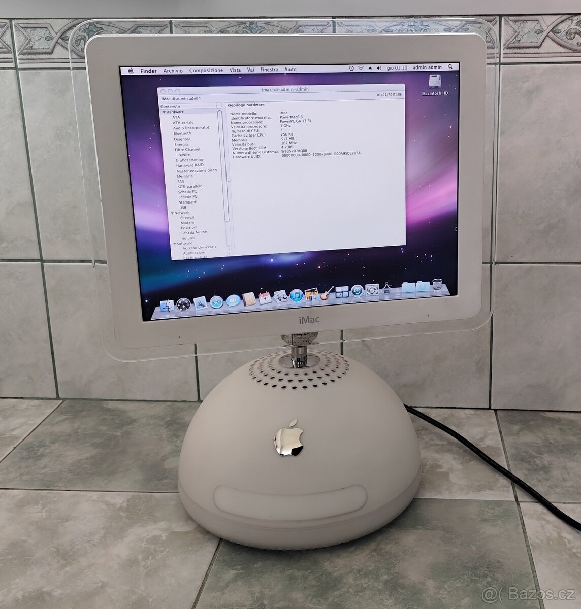 15" APPLE iMAC G4 PowerMac 6,3 (M6498) Z ROKU 2003