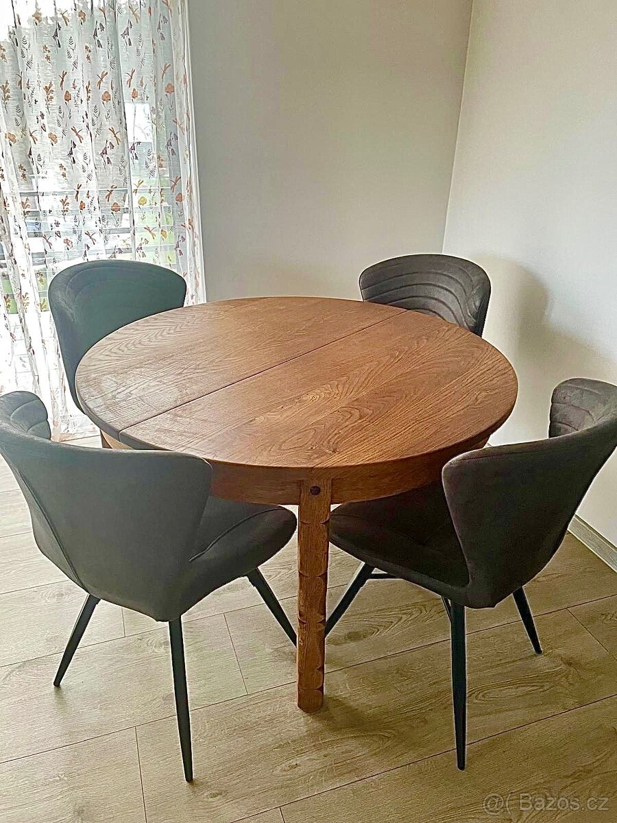 Jídelní stůl masiv,dub,rozkládací