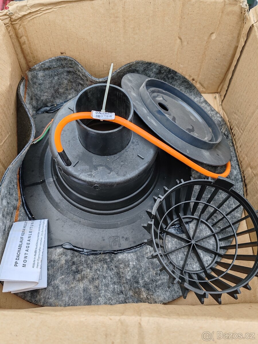 Střešní vtok DN75 s továrně připojeným živičným izolačním pá