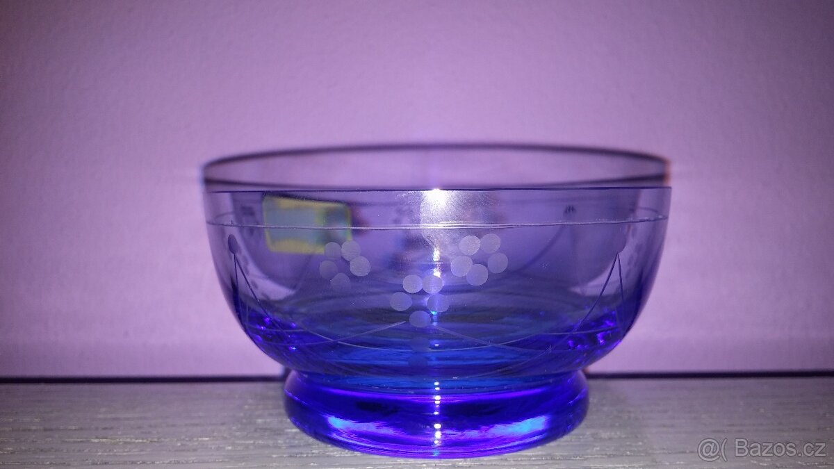 RETRO BROUŠENÉ SKLO CRYSTAL BOHEMIA