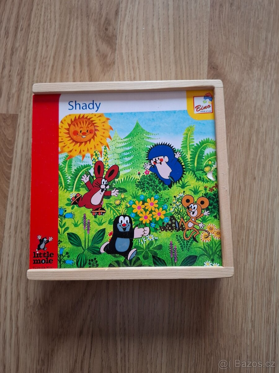 Dřevěná skládanka Krtek