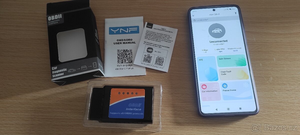 diagnostika OBD2 Bluetooth + app-kus
