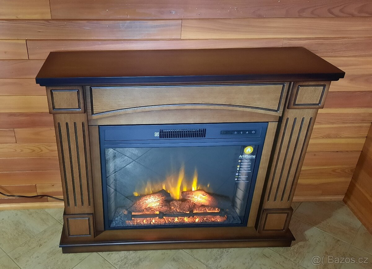Nový elektrický nádherný krb Artiflame (dub)