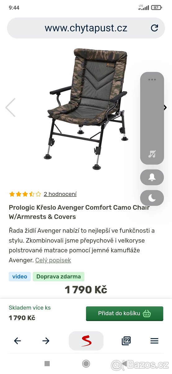 Rybářské křeslo