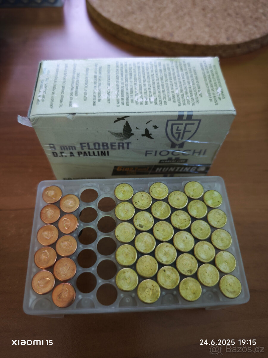 Flobert náboje 9mm dlouhé brok + špička, okrajový zápal