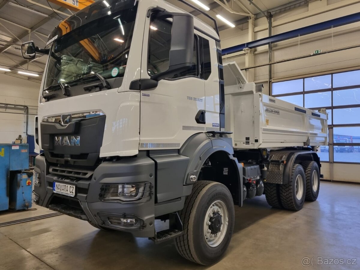 MAN TGS 33.520 6x6 NOVÝ NEJETÝ SKLOPKA MEILLER