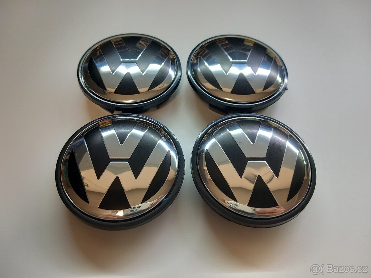 Středové krytky Vw, 65x56mm, chrom logo