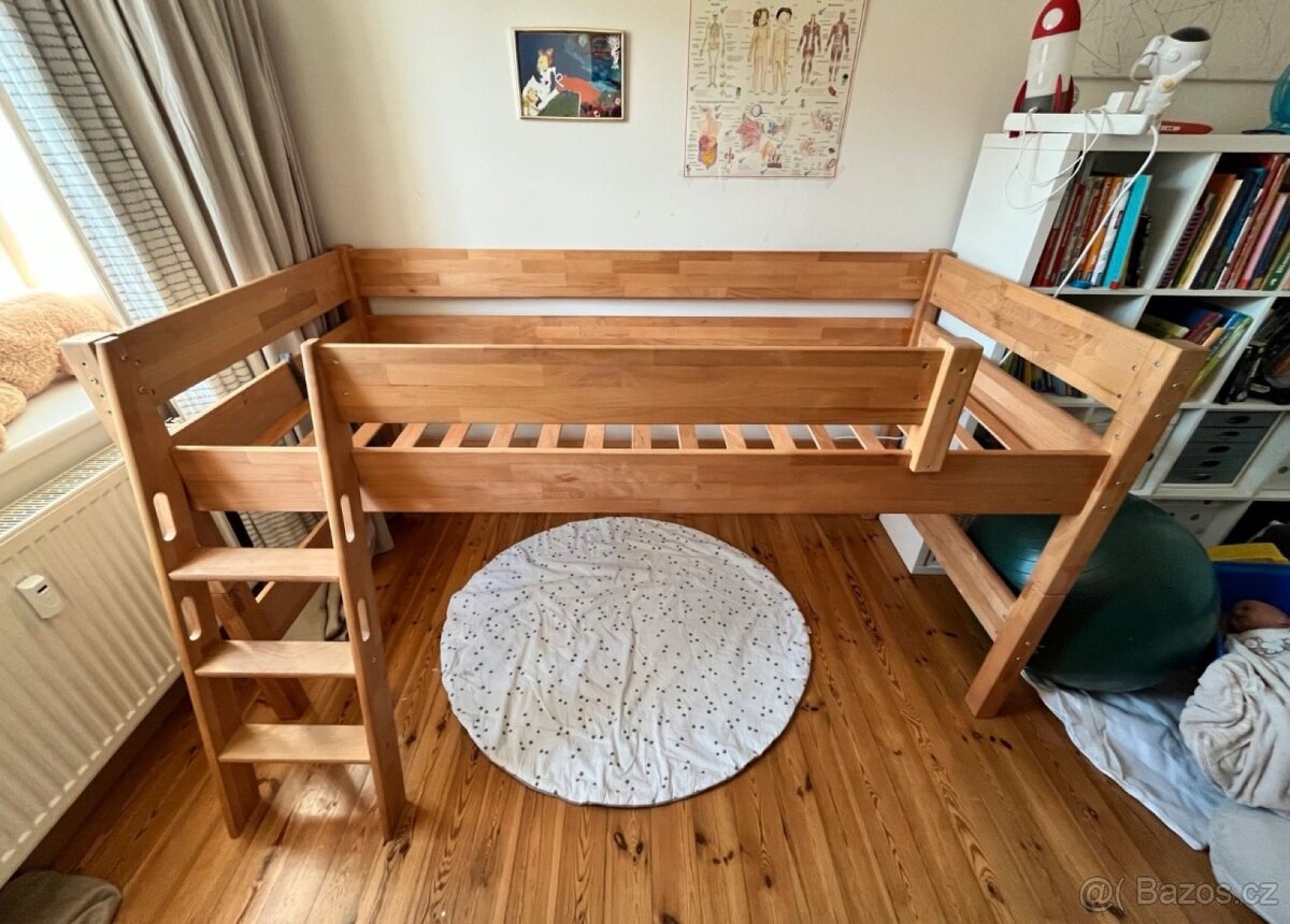 Detska postel 90x200 vyvýšená