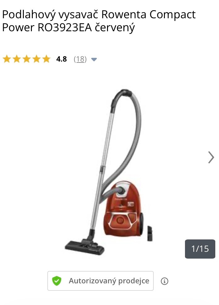 Vysavač Rowenta Compact Power červený