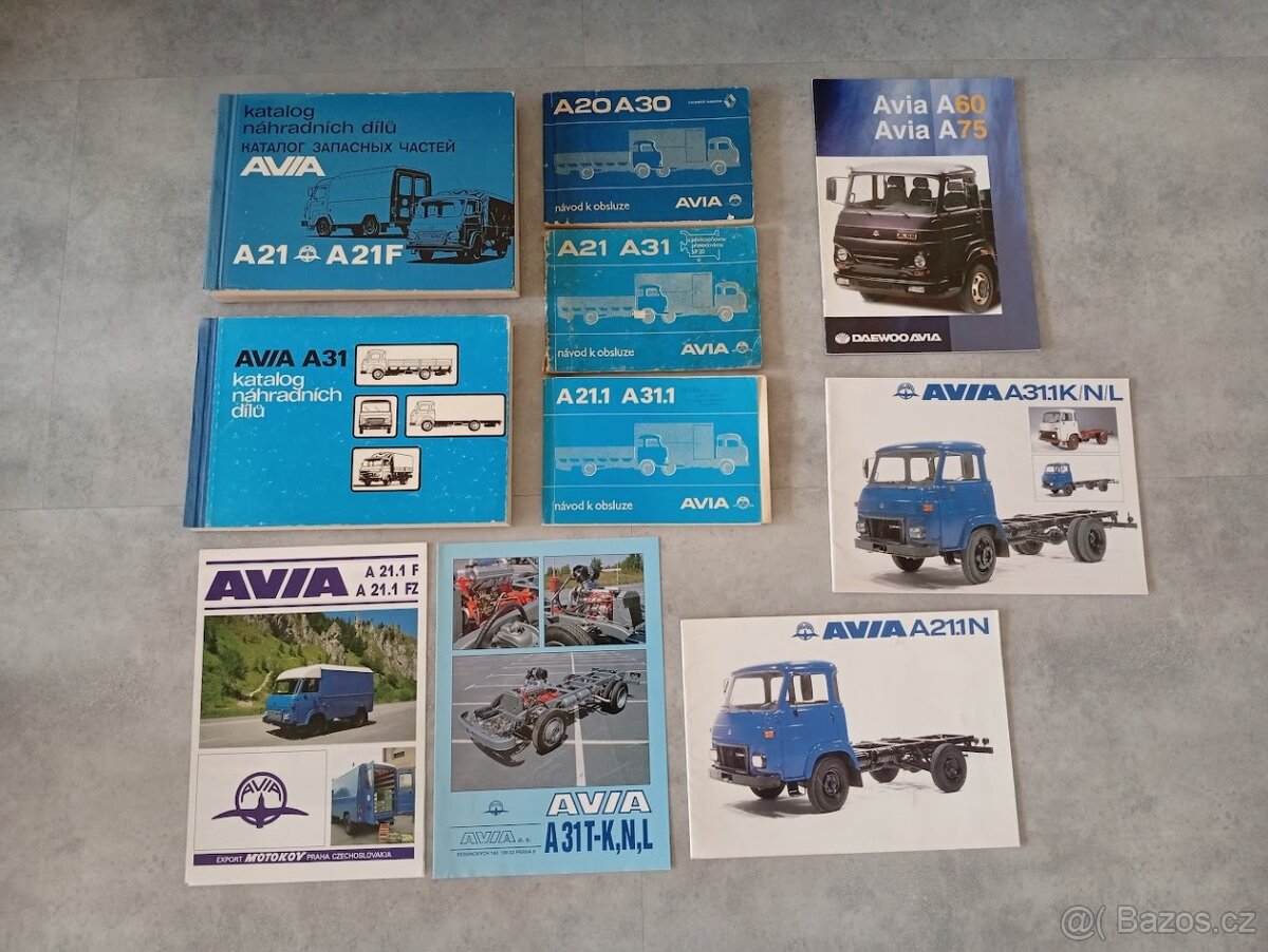 Avia - návody, katalogy ND, prospekty