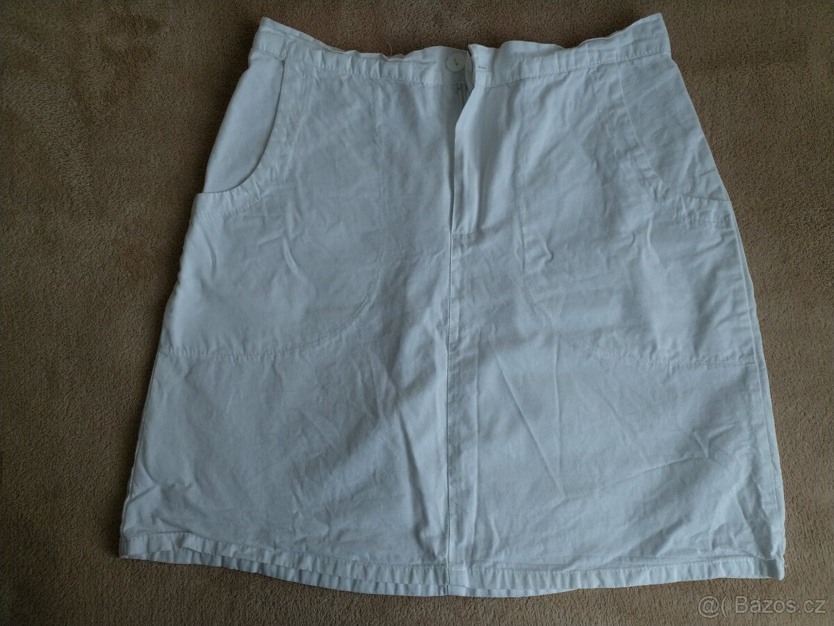 Bílé pracovní kalhoty, sukně