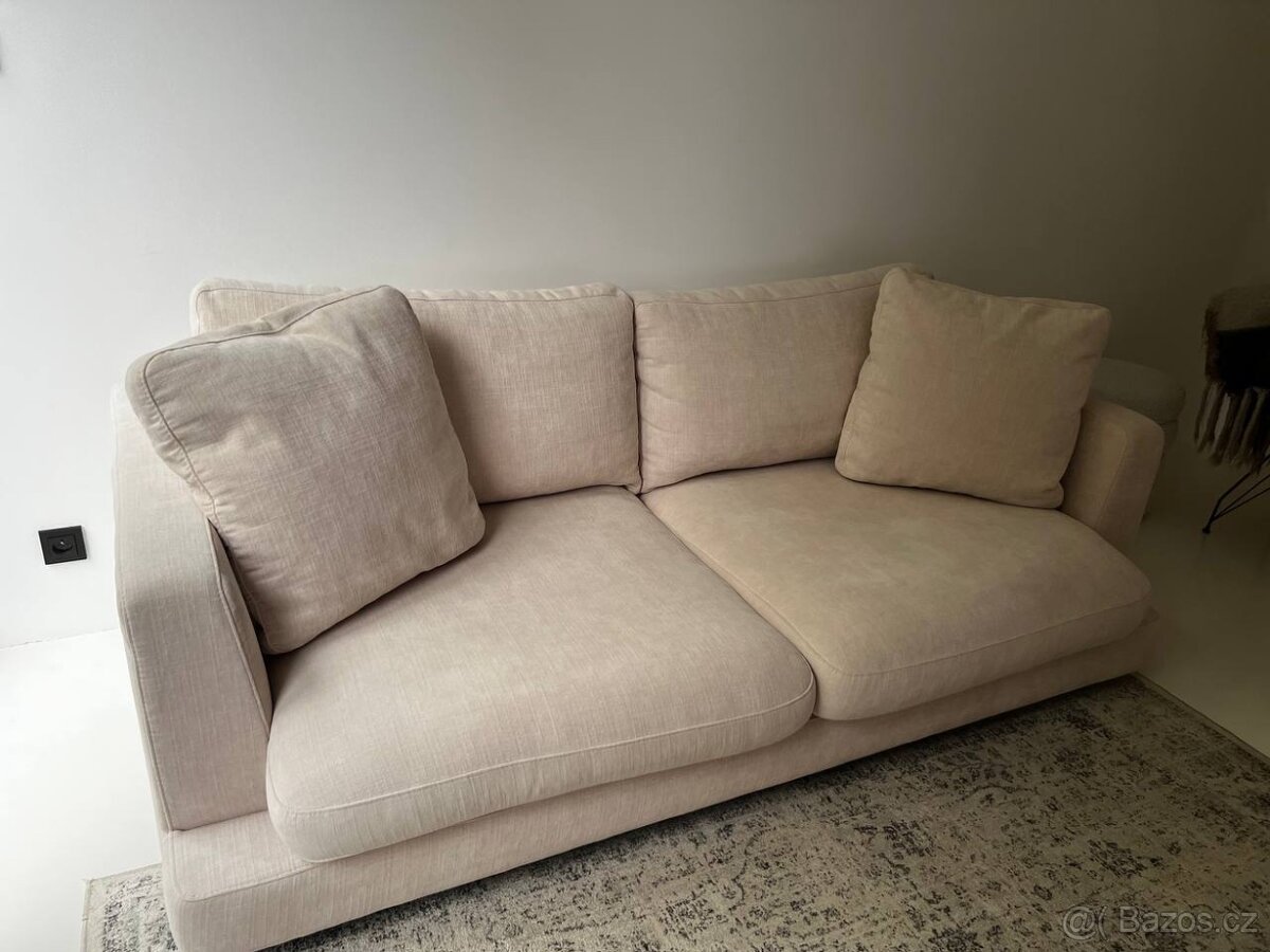 Kave Home Gala 3 seater sofa in beige, 210 cm