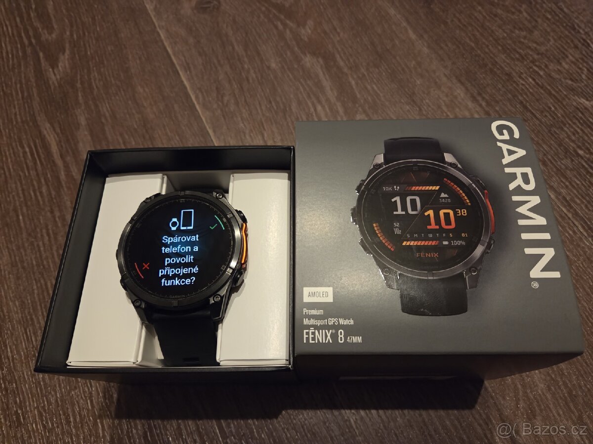 Garmin Fenix 8 47mm AMOLED Slate Gray + Topo czech V5 PRO