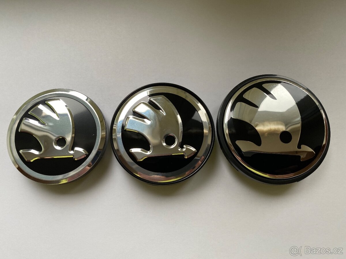 Středy ALU kol škoda 4ks - 56mm, 60mm, 65mm