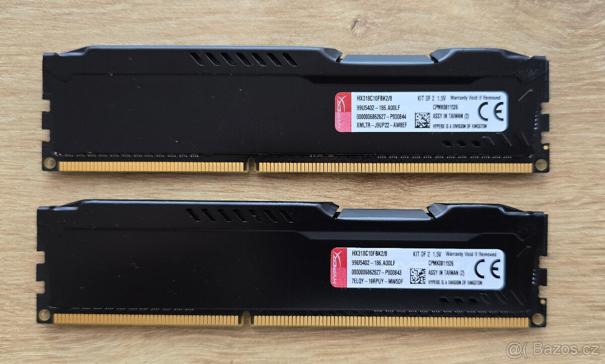 RAM DDR3 Kingston HyperX Fury Black 8GB (2x4GB) 1866