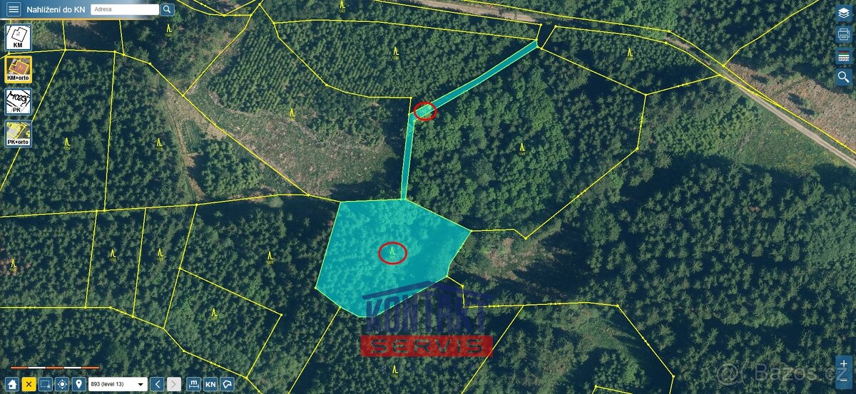 Prodej mladého lesa u Chloumku, ev.č. VŠ-7997