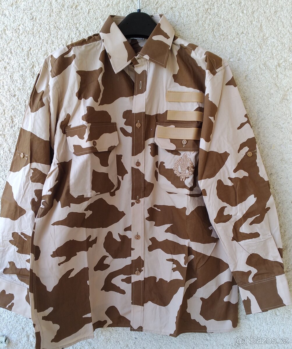 Vojenská maskáčová košile -  vel. 37 - nová -  100% bavlna