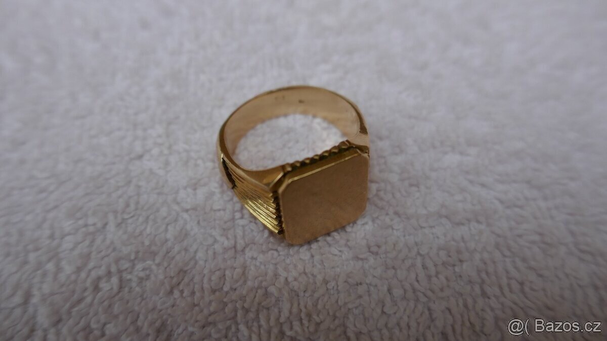PÁNSKÝ ZLATÝ PRSTEN PLNÝ 14K/585//VEL.66//16.68g