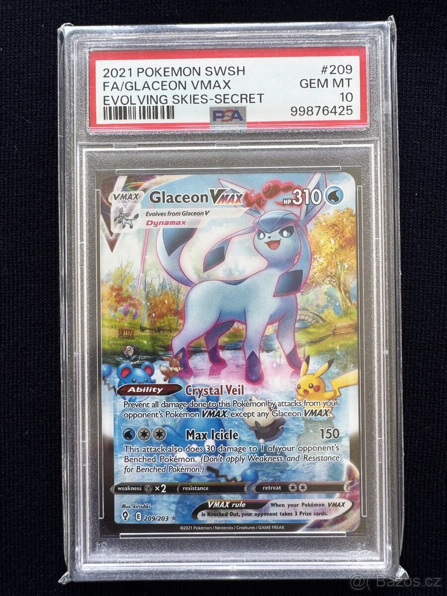 Pokemon - Glaceon PSA 10 Evolving skies