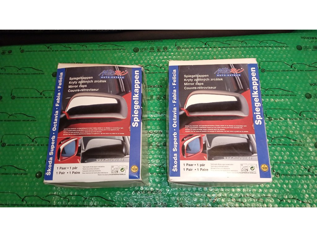 Milotec 201/02 kryty zrcátek lesklý chrom Fabia, Octavia - n