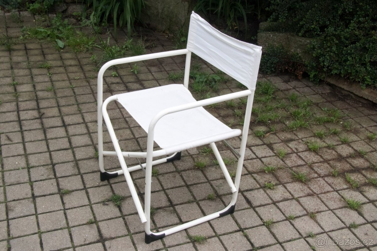 Skládací židle bílé 6ks