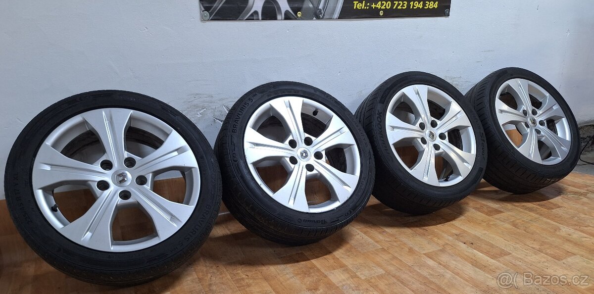 Alu kola R17 5x114,3 Renault + letní pneu 225/45/17