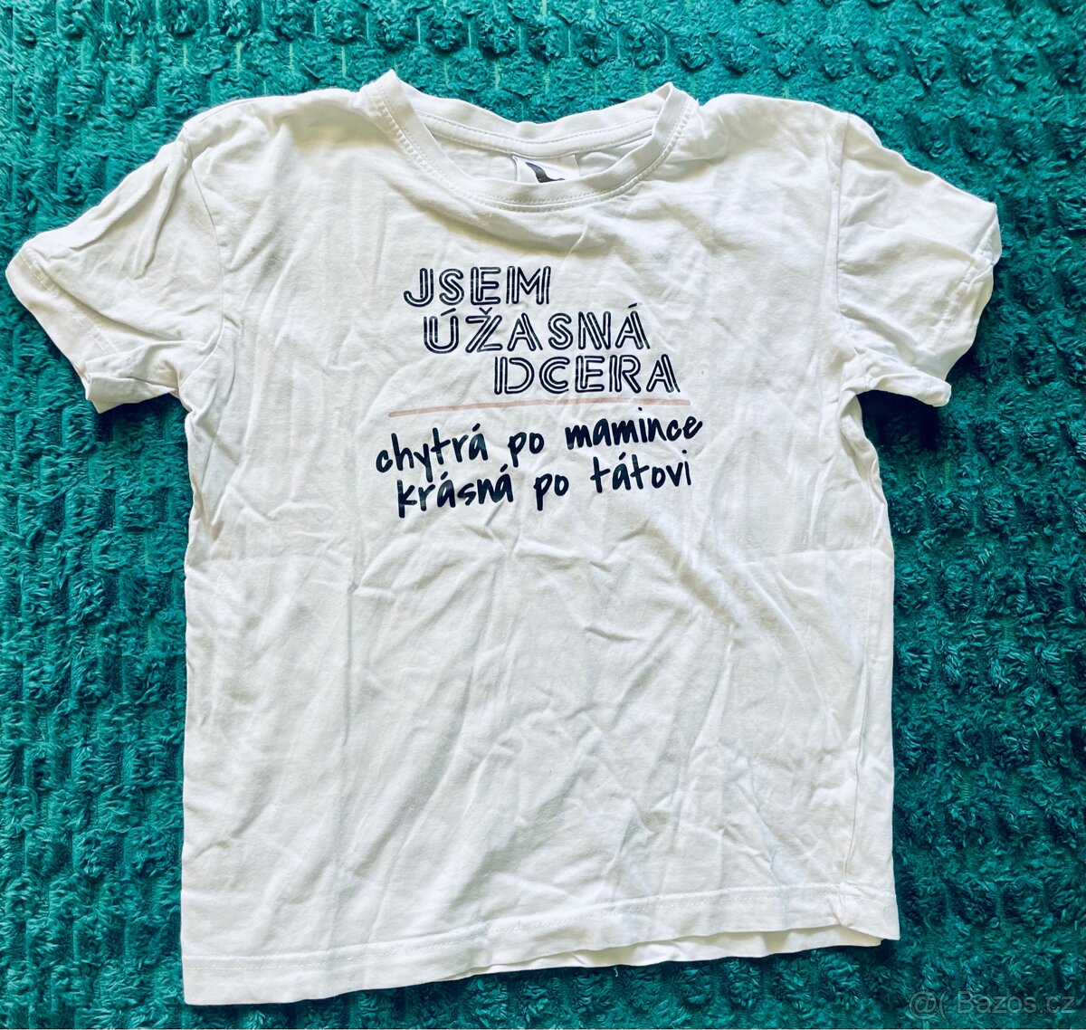 Dívčí orientální tričko Úžasná dcera vel. 138 top stav