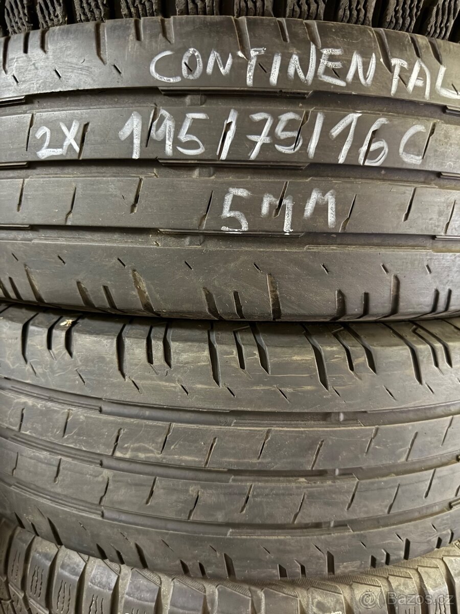 2 x letní zátěžové pneu 195/75/16C