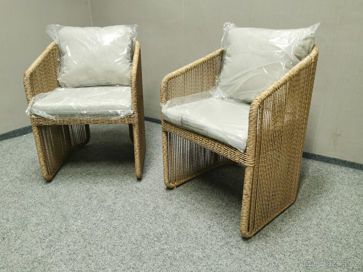 Nové 2x luxusní zahradní křesílko LA ROCHELLE